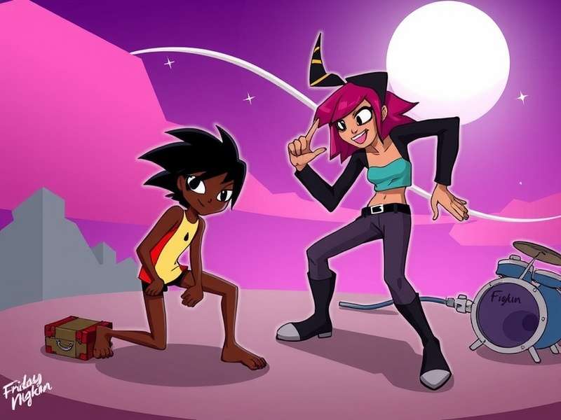 Friday Night Funkin Game gameplay mechanics showing note chart