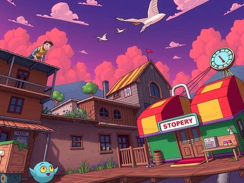 Retro gaming setup with a CRT monitor showing pixel art