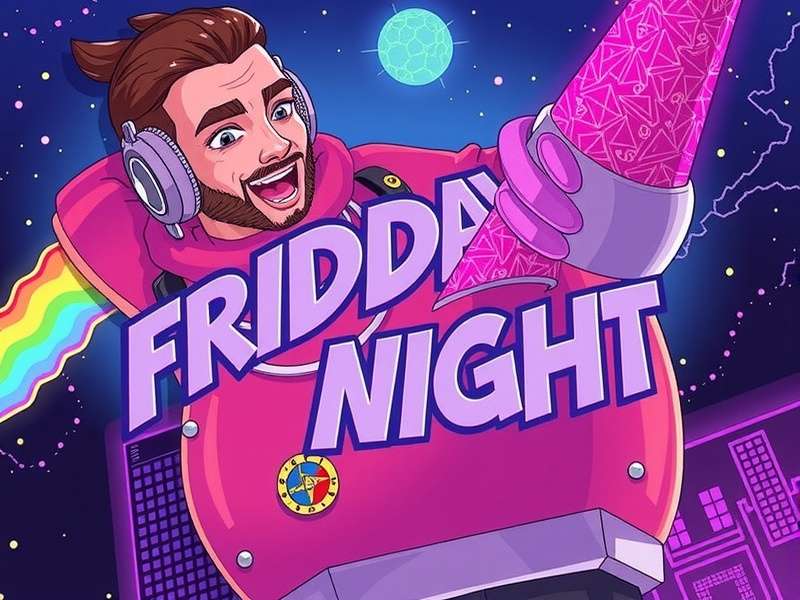 Friday Night Funkin Online Multiplayer gameplay showing two players competing in a rap battle