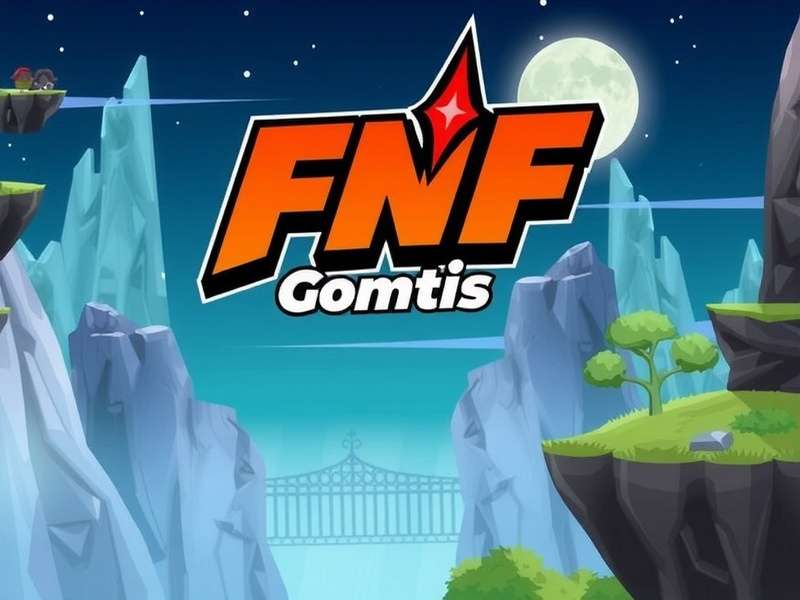 Boyfriend and Girlfriend facing off in a Friday Night Funkin' rap battle with colourful musical notes