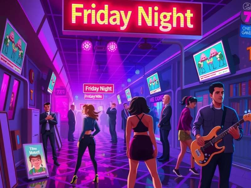 Friday Night Funkin real life cosplay event with Boyfriend and Girlfriend characters