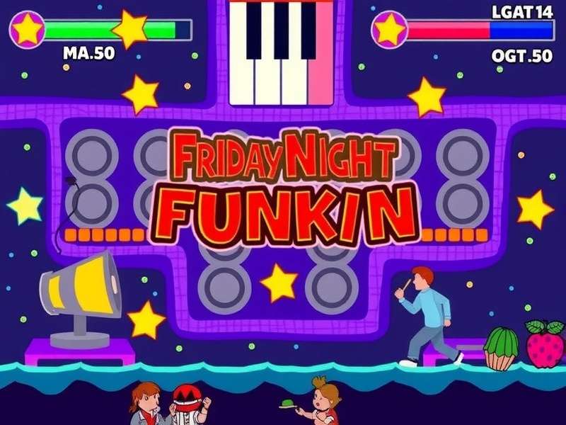 Friday Night Funkin gameplay screenshot showing a rhythm battle