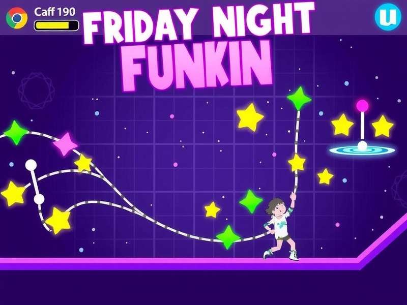 Friday Night Funkin gameplay on an Android smartphone showing Boyfriend versus Monster