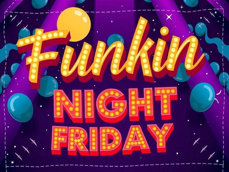 A vibrant collage of Friday Night Funkin characters Boyfriend, Girlfriend, and popular mod antagonists in a concert scene