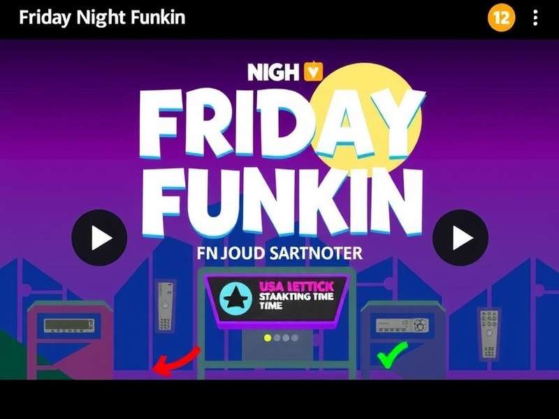 Boy playing Friday Night Funkin game on a school computer screen