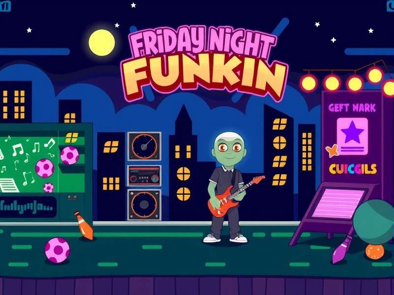 Friday Night Funkin online gameplay screenshot showing Boyfriend vs. Daddy Dearest