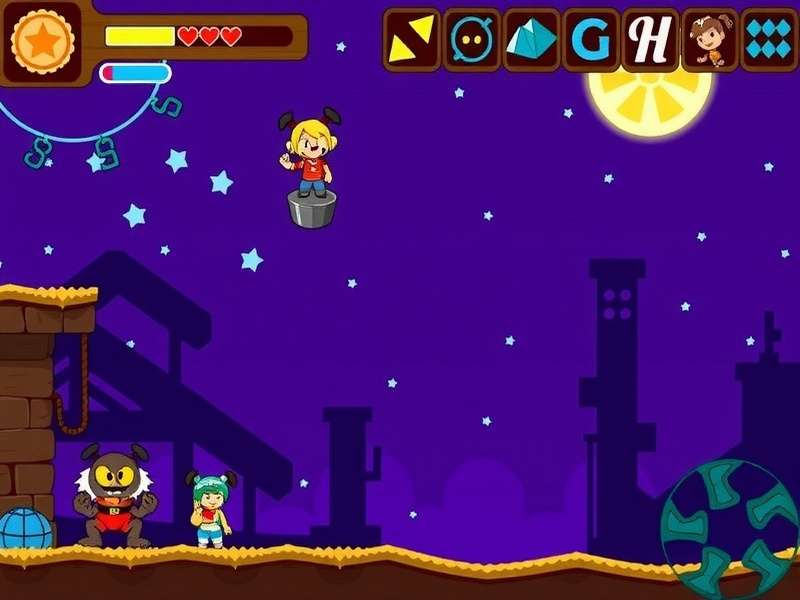 Colorful neon music studio with synthesizers and microphones, representing the vibrant world of Friday Night Funkin