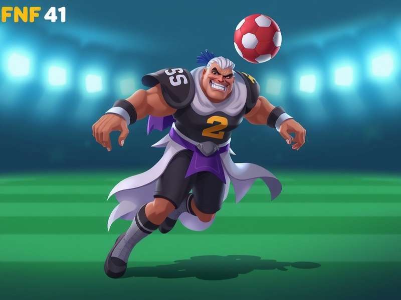 Friday Night Funkin gameplay scene with neon lights and characters