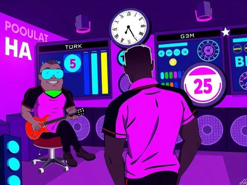 Friday Night Funkin B-Side mod gameplay screenshot showing Boyfriend and Daddy Dearest in a musical battle with a remixed neon aesthetic