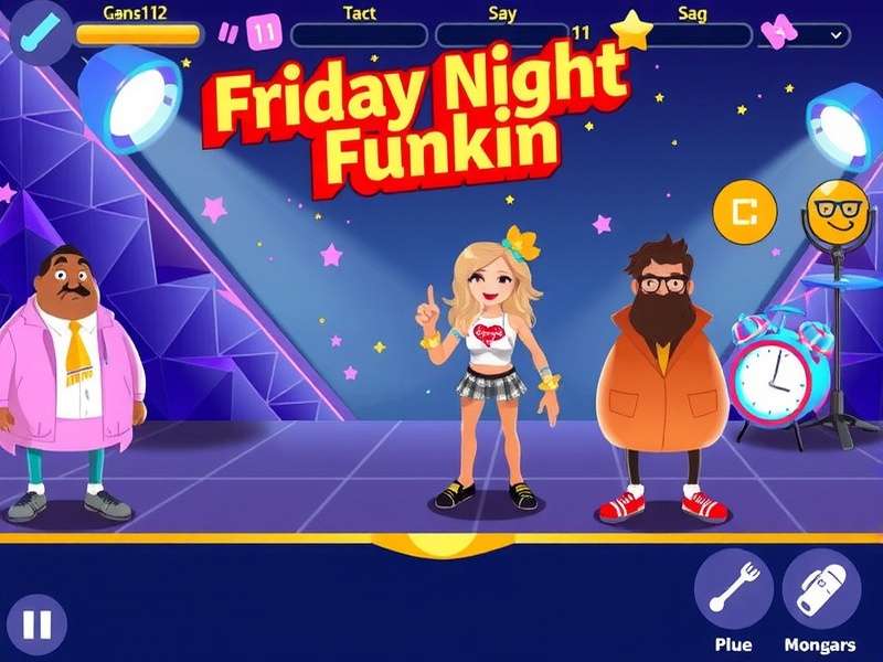 Friday Night Funkin Mod gameplay screenshot showing characters and notes