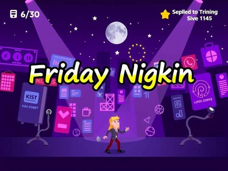 Friday Night Funkin gameplay screenshot with characters Boyfriend and Girlfriend