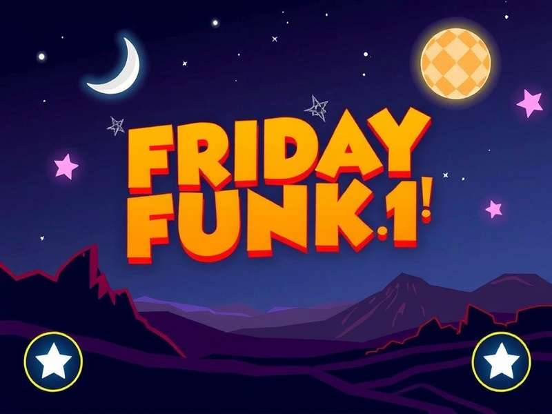 Friday Night Funkin APK gameplay screenshot showing Boyfriend and Girlfriend on stage with rhythmic arrows