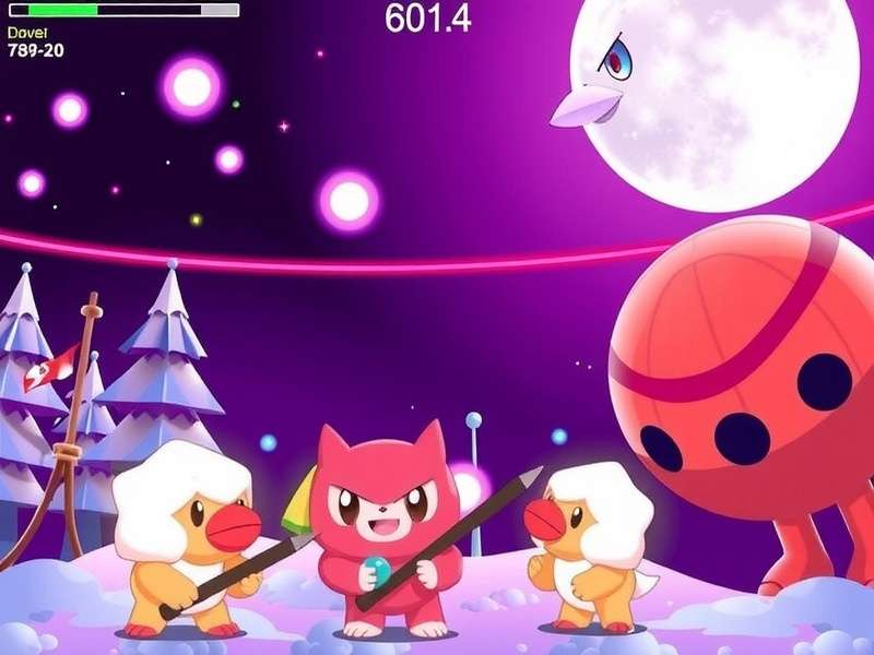 Snokido Friday Night Funkin gameplay screenshot showing Boyfriend facing off against an opponent in a neon-lit rhythm battle