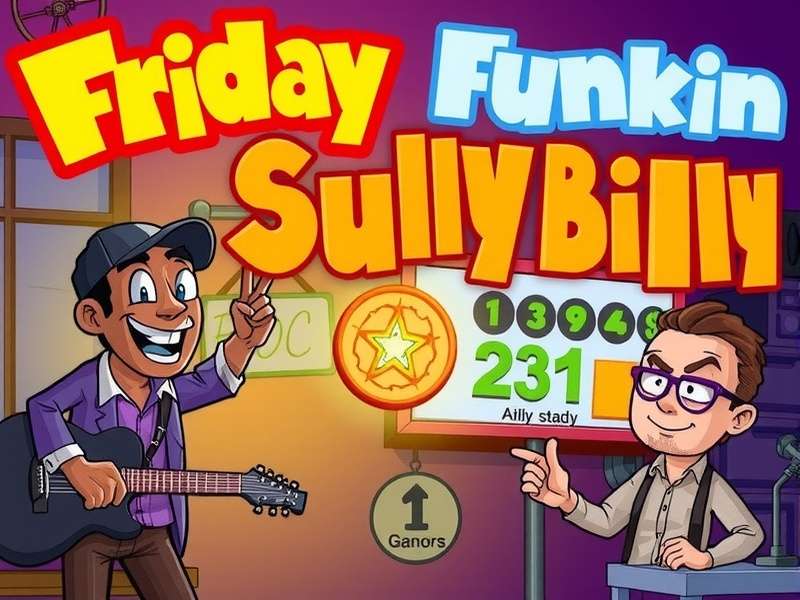 Friday Night Funkin Silly Billy mod splash art featuring the main characters in a rhythm battle