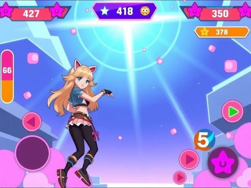 Friday Night Funkin' main menu screen showing Boyfriend and Girlfriend with neon lights