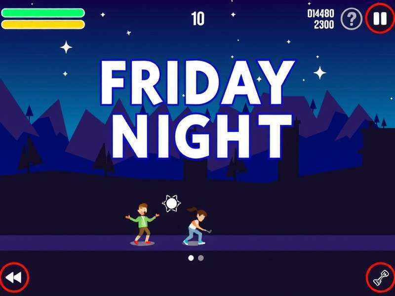 Friday Night Funkin Mods Free Play – vibrant rhythm battle scene with Boyfriend and Girlfriend