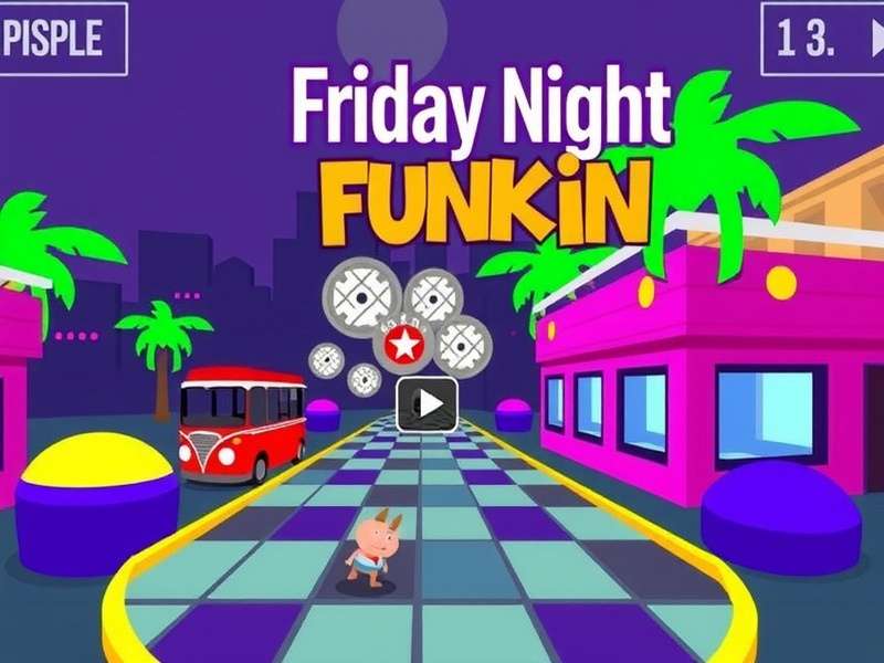 Friday Night Funkin Gamebanana modding community banner featuring Boyfriend and Girlfriend